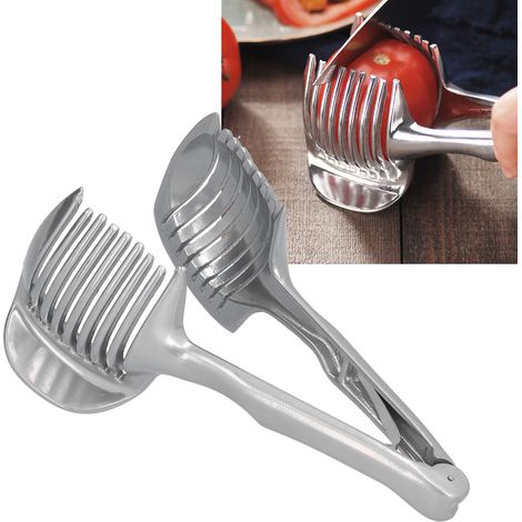 Coupe-oignons portatif pratique en acier inoxydable durable et multifonctionnel. Porte-citron pour cuisines et restaurants. (1/5)