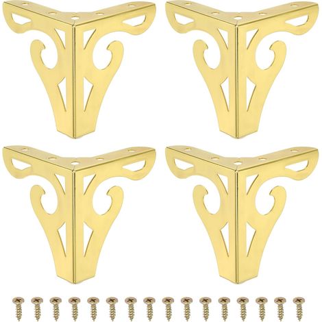Patas huecas de 10 cm para muebles, juego de 4 patas triangulares modernas de metal para sofá, ideales para reemplazar las patas de armarios, cómodas, mesas, sillas, otomanas, librerías y roperos Colo