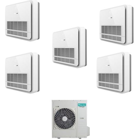 Hisense Climatizzatore a Console Penta Split AKT 9+9+9+9+12 con 5AMW105U4RQC Inverter R32 Wi-Fi Optional Classe A++
