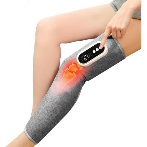Masseur de jambes sans fil avec chauffage et compression d'air, appareil de massage à pression chaude avec 3 modes et fonction chauffante, relaxation musculaire, pour cuisses, mollets, genoux (1/5)