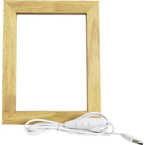Cadre Photo - Bois Naturel - 23,5 x 18,5 cm - Support Vertical pour Photo ou Spécimen Sec - Décoration Bureau Salon Chambre - 1 Pièce (1/5)