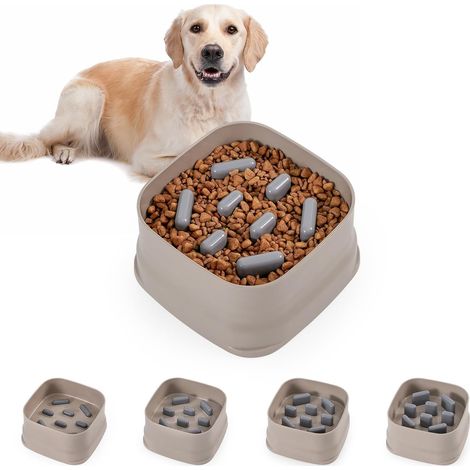 Gamelle Anti Glouton Chien Grande Taille marron