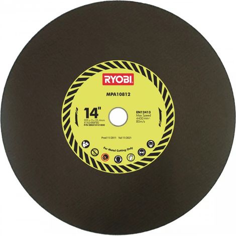 127105 Disco de corte de metal Ryobi 1 x 355 mm
