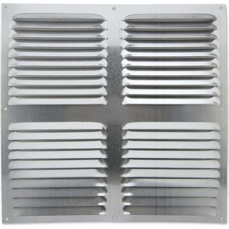 Rejilla de ventilación plana 300x300 mm Aluminio (1/3)