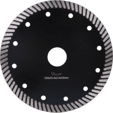 Disque diamant pour meuleuse d'angle, lame de coupe pour béton, granit, marbre 150x25.4mm (1/5)