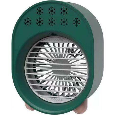 Mini Climatiseur Portable, Climatiseur Mobile Sans Évacuation, Ventilateur Silencieux Chambre, Climatiseur Mobile Silencieux, Clim Portable Rechargeable USB Petit Humidificateur Air 3600mAh 4 en 1, Ve (1/5)