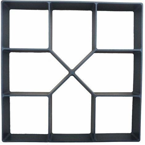 Moule à Pavage Plastique 40 x 40 cm pour Garden Terrasse Allée Patio Jardin Trottoirs Chemin de Pavage en Ciment Béton Moule à Pavé Réutilisable Moule de Coffrage Bricolage (1/4)