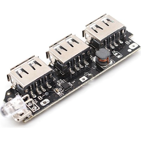 Module de charge USB 5V 1A/2,1A  3 mini-modules de charge USB pour batteries 18650 (1/5)