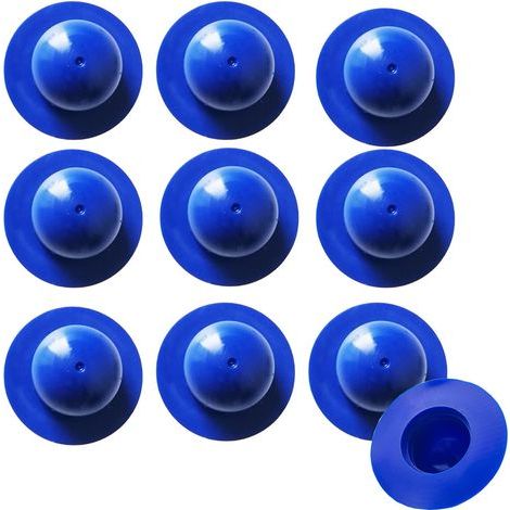 Pack of 10 replacement caps for pool filtration pumps, compatible with Intex and Bestway (blue) (1/5)