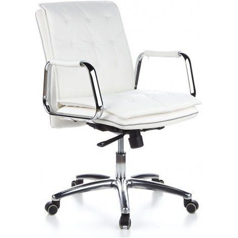 Siège de bureau / Fauteuil de direction VILLA 10, cuir Nappa ivoire hjh OFFICE