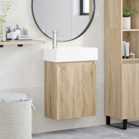 Módulo de baño con grifería Roble  45,5 x 22,5 x 84 cm