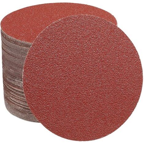 QORVA-Disque de Ponçage,Papier Abrasif 125 mm 70 Disques -40/60/100/150/240/320 / 600 pour Meulage Fraisage Gravure (10 par taille de grain)