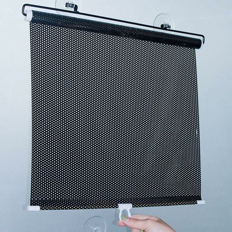 MINKUROW Balkonvorhang mit Saugnapf, Autofenster-Sonnensegel, tragbarer einziehbarer Vorhang, für Schlafzimmer, Kinderzimmer, Büros, Wohnmobile, stanzfrei (40 x 60 cm/15,7 x 23,6 Zoll)