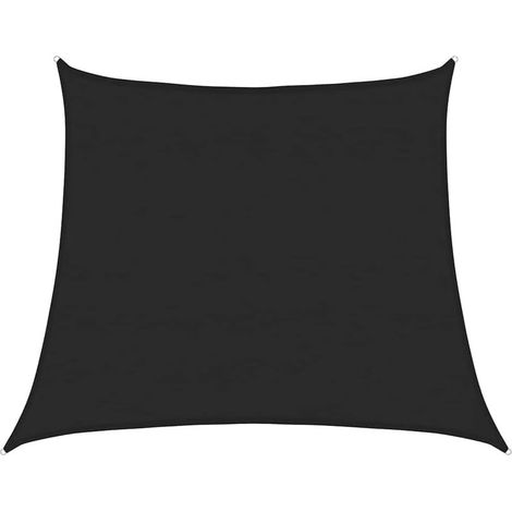 Voile d'ombrage noire 3 x 5 m — Voile d'ombrage, auvent de terrasse, pare-soleil, toile d'ombrage pour jardin (1/5)
