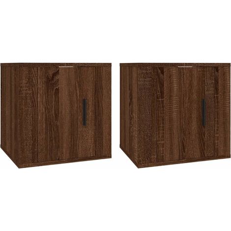 Maison Exclusive - TV-Wandschränke 2 Stk. Braun Eichen-Optik 40x3