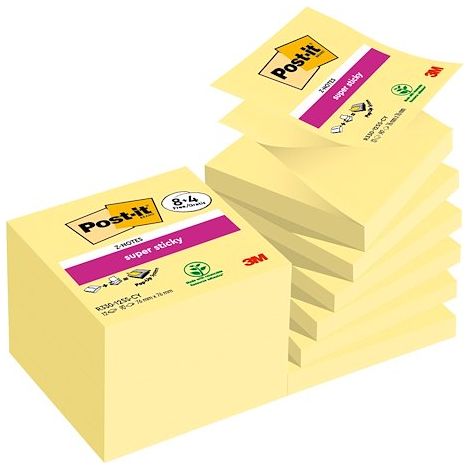 3M Z-Notes Post-it Carré Jaune 90 feuilles Auto-adhésif (1/2)