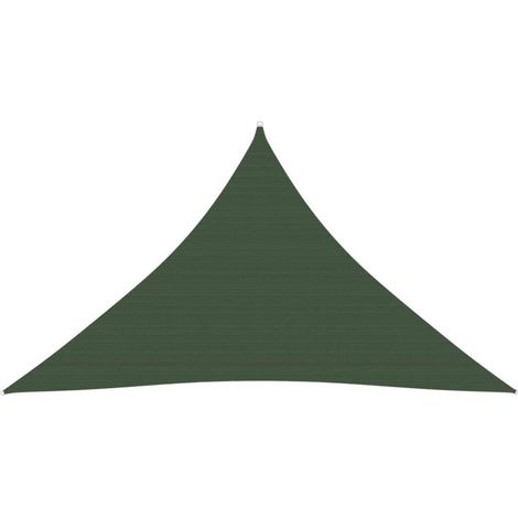 Voile de parasol, Voile d'ombrage, Toile Tendue Parasol protection contre la chaleur 160 g/m² Vert foncé 5x5x6 m PEHD TTF8907 (1/5)