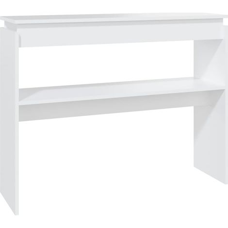 Maison Exclusive - Mesa consola madera de ingeniería blanca 102x3