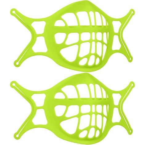 2PCS 3D porte-masque-porte-masque en silicone (vert) (1/4)