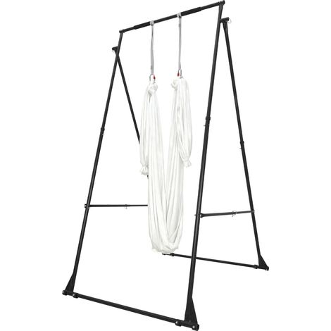 Mophorn Supporto per altalena per yoga aereo con amaca da yoga lunga 6 m e capacità di carico fino a 200 kg, triangolare con schiuma EVA, regolazione orizzontale a 4 livelli e verticale a 6 livelli (1/5)
