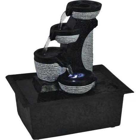 Fontaine d'intérieur avec lumières LED, en résine polyester (1/5)