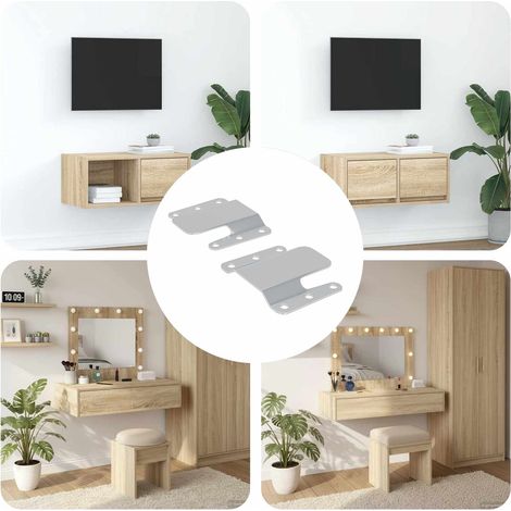 Soporte de Montaje Flush 2 pcs Plateado 75 x 66 x 1,4 mm Acero