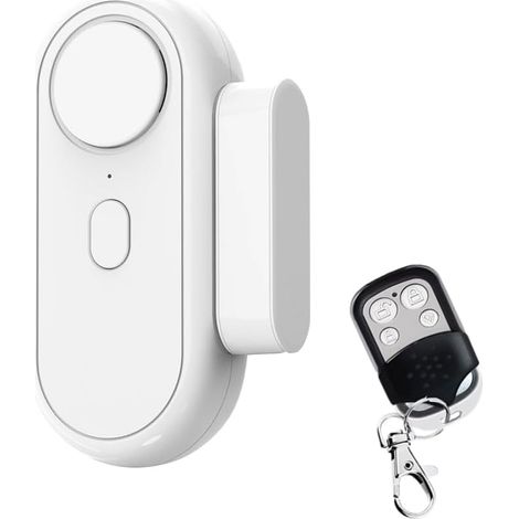 Sirène d'alarme intelligente autonome sans fil pour porte fenêtre, 120 dB réglable, 5 modes, système de sécurité domestique avec télécommande (1/5)