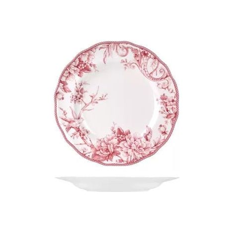 6 x assiettes plates PRIMEROSE 27,5 cm - Porcelaine - H&H