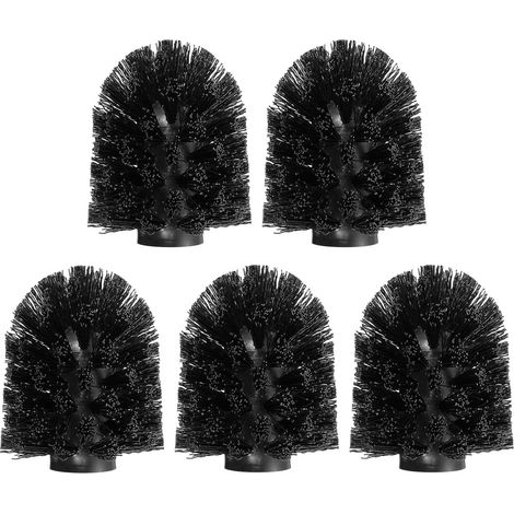 Lot de 5 têtes de rechange rondes pour cuvette de toilette - 15 mm - Noir (1/5)