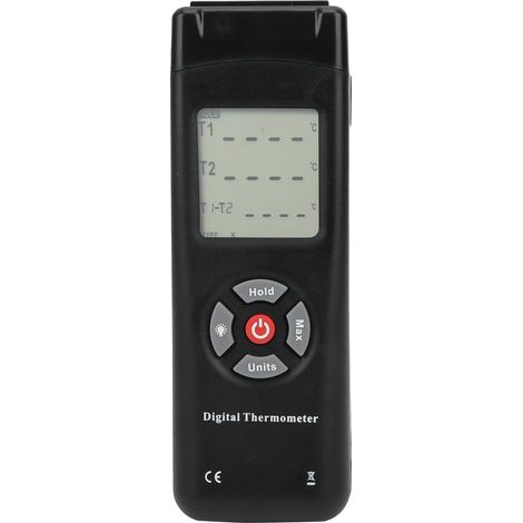 Thermomètre numérique à thermocouple LCD 2K Type K avec sonde de contact (1/5)