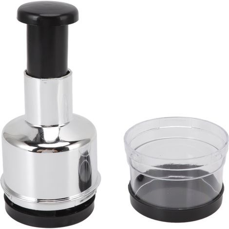 Multifunctional manual chopper with stainless steel blade for onions, garlic, vegetables, fruits and nuts (1/5)