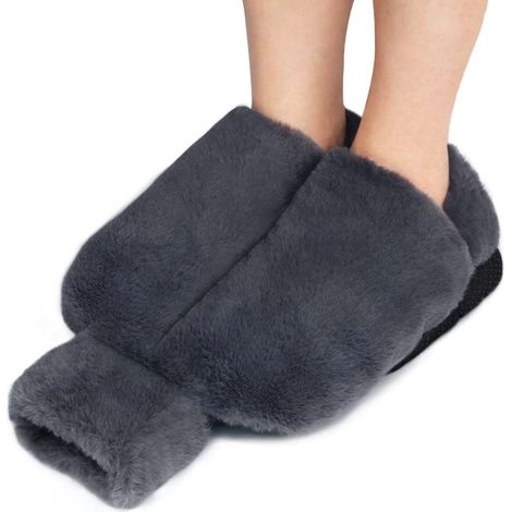 Chauffe-pieds sans électricité 2L – Bouillotte 2 en 1 pour femme/homme/adulte – Doux et chaud – Idéal pour pieds froids en hiver 36x30cm (1/5)