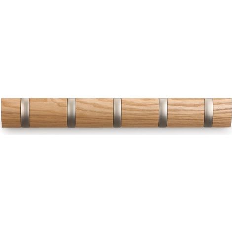 Appendiabiti con 5 ganci in legno, ribaltabile / Umbra (1/2)