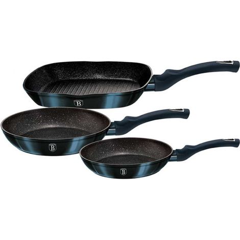 Zestaw 3 patelni granitowych 20/24/28CM berlinger haus BH-6140 acquamarina (1/5)