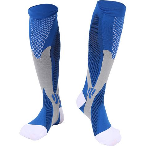 2/4 paires de chaussettes de compression, 20-30 mmHg, chaussettes de compression médicales et sportives pour hommes, infirmières, grossesse, œdème, varices (1/5)