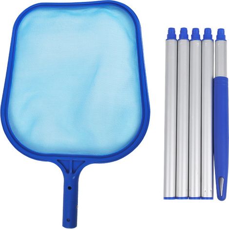 160 cm Poolkescher, Poolkescher mit Teleskopgriff, verstellbares Netz, Poolreinigungsset, Poolreinigung für Pools, Brunnen, Teiche