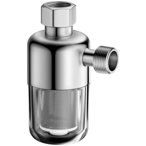 Filtre de Douche, Filtre à Eau Dure, Filtre Réutilisable avec Filetage Interne et Externe de 1/2 pouce, Filtre Efficacement les Impuretés dans l'eau, Convient aux Chauffe eau (1/5)