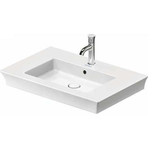 Meuble lavabo WHITE TULIP avec vidange, avec robinetterie, HLB 1 trou, 750x490mm, blanc WG (1/4)