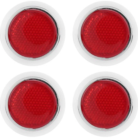TIKATARER Reflektoraufkleber, 4 Stück ABS Ring Rund REDAL REDAL mit 5,4 cm Durchmesser für Motorrad Auto.