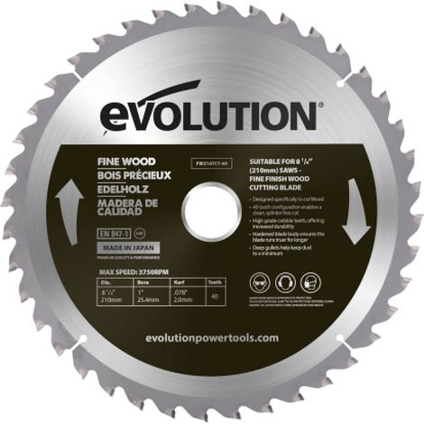 Evolution FW210TCT-40CS 210mm Lama in legno pregiato 40T (1/4)