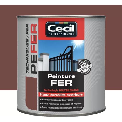 Peinture Fer Cécil Professionnel PE FER Rouge Pays Basque 0,5 L (1/4)
