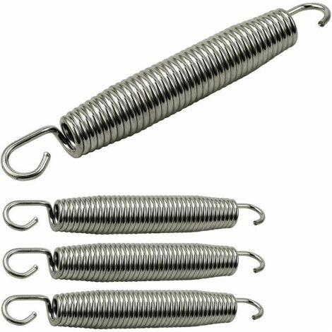 Lot de ressorts de trampoline galvanisés Ressorts pour trampoline extérieur et intérieur Ressorts de traction avec crochet Accessoires de rechange pour trampoline de fitness et d'enfants 140 x 22mm (1/4)