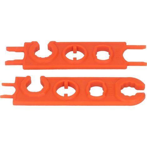 Solar-Maulschlüssel 1 Paar, Trennwerkzeug für Photovoltaikmodule, MC4-Stecker-Demontage, orange, 170 mm, für PV-Wartung. (1/5)