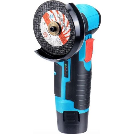 Meuleuse d'angle sans balais, Outil électrique de Coupe Diamant, Machine de Polissage de meuleuse d'angle, Deux Batteries 12V 2600mAh (1/5)