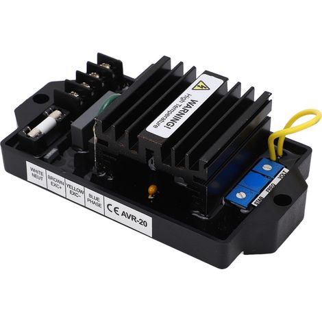 Régulateur de tension automatique AVR-20 20A sans balais pour groupe électrogène diesel, module de contrôle à excitation 0-115V DC, pièce de rechange génératrice (1/5)