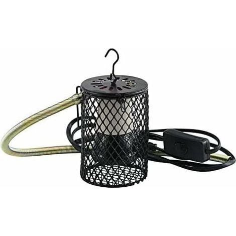 Lampe Chauffante Céramique - 100 W - 220 V - Pour Oiseaux Reptiles Chatons Chiots - Fiche UE - 7 x 10,5 cm (1/5)