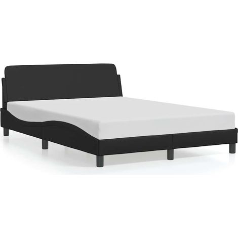 Lit Double - Lit Contemporain - Cadre de lit noir 120x200 cm similicuir fr30221 (1/5)