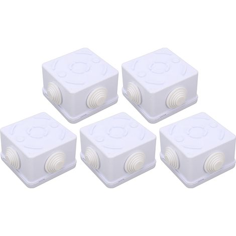Boîte de jonction étanche IP55 en plastique avec bouchon en caoutchouc et 5 pièces
