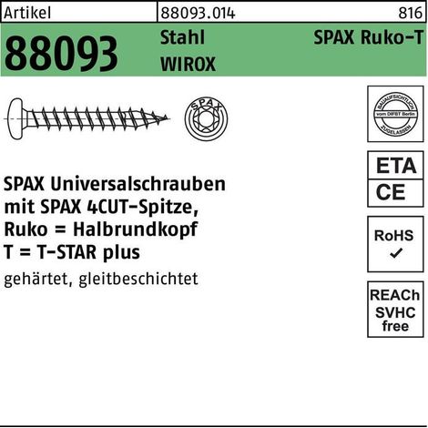 Vis SPAX SeKo T-STAR plus 60x 40 Wirox KP (Par 200) (1/6)