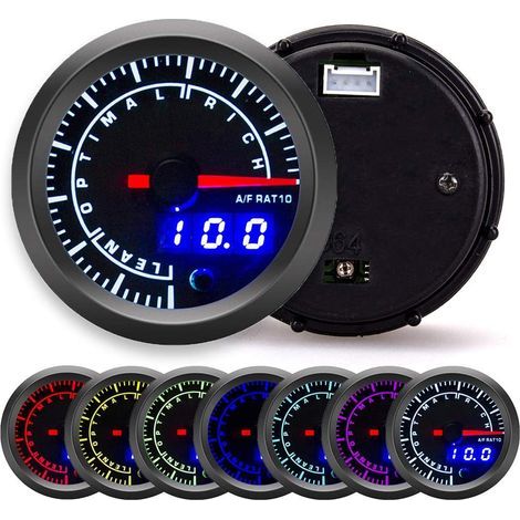 Indicateur de jauge de rapport de carburant d'air universel LED affichage numérique 52mm Dia Instrument automatique. (1/5)